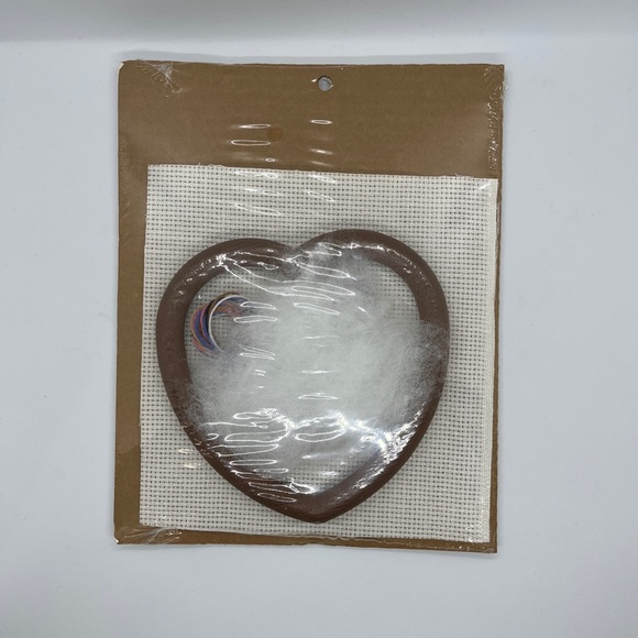 counted cross stitch kit kits for kids Heart Frame Bunny Pattern - Picture 2 of 4